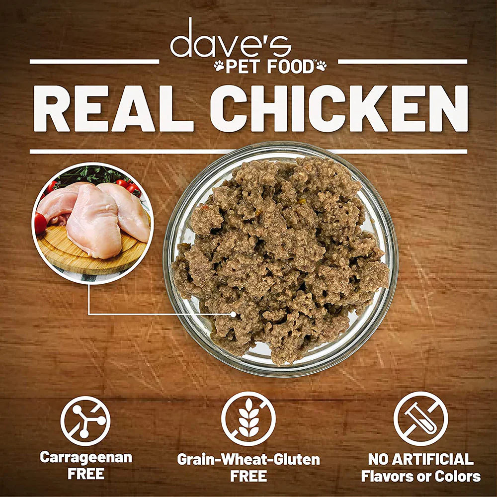 Daves Naturally Healthy Grain Free Chicken Formula Wet Cat Food (5.5oz)