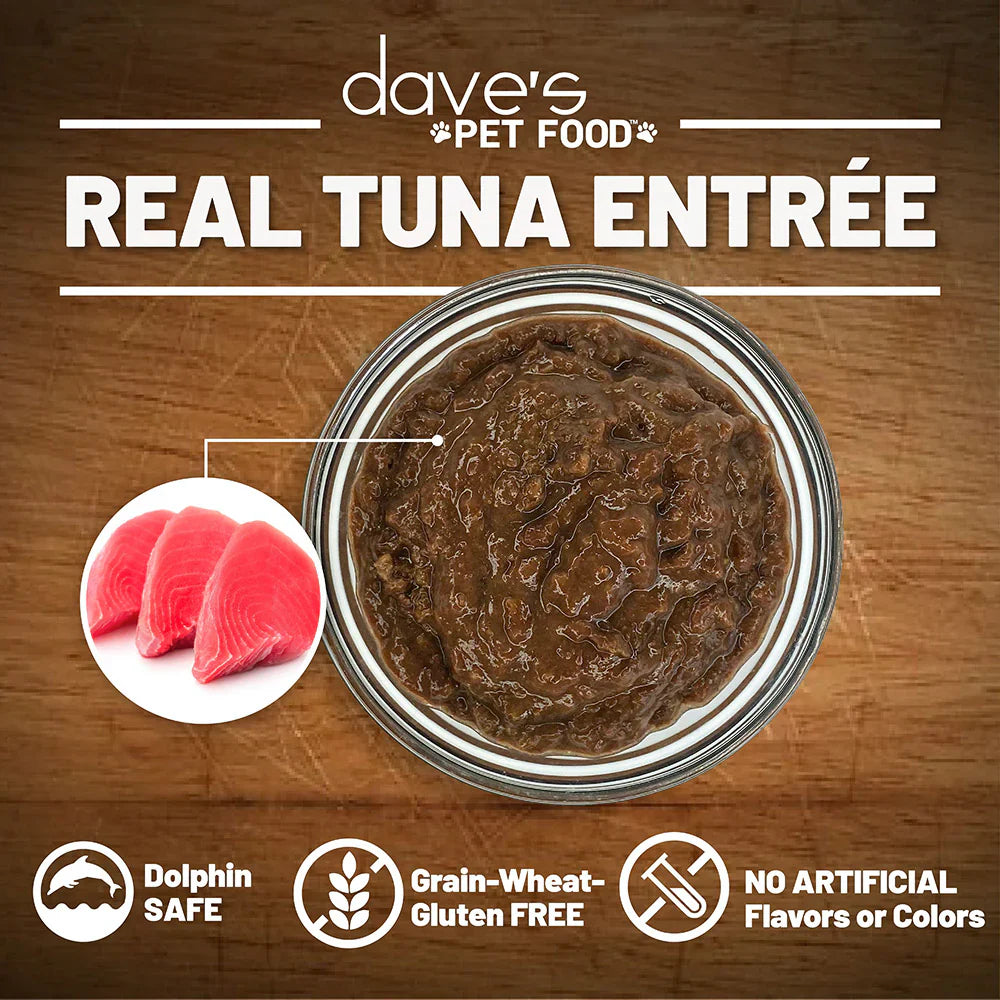 Daves Naturally Healthy Grain Free Tuna Entre in Gravy Wet Cat Food (5.5oz)