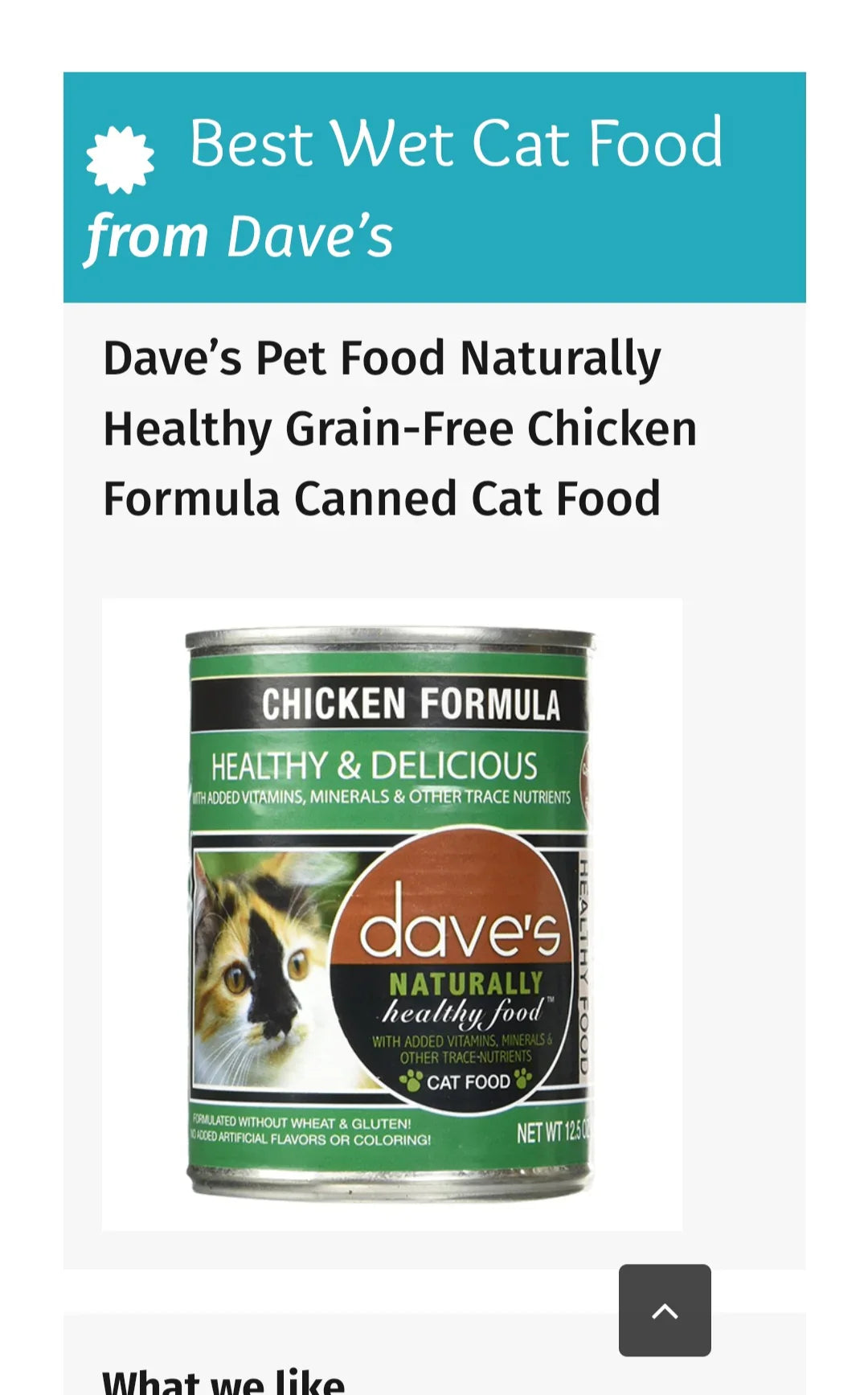 Daves Naturally Healthy Chicken Dinner Pat Wet Cat Food (12.5oz)