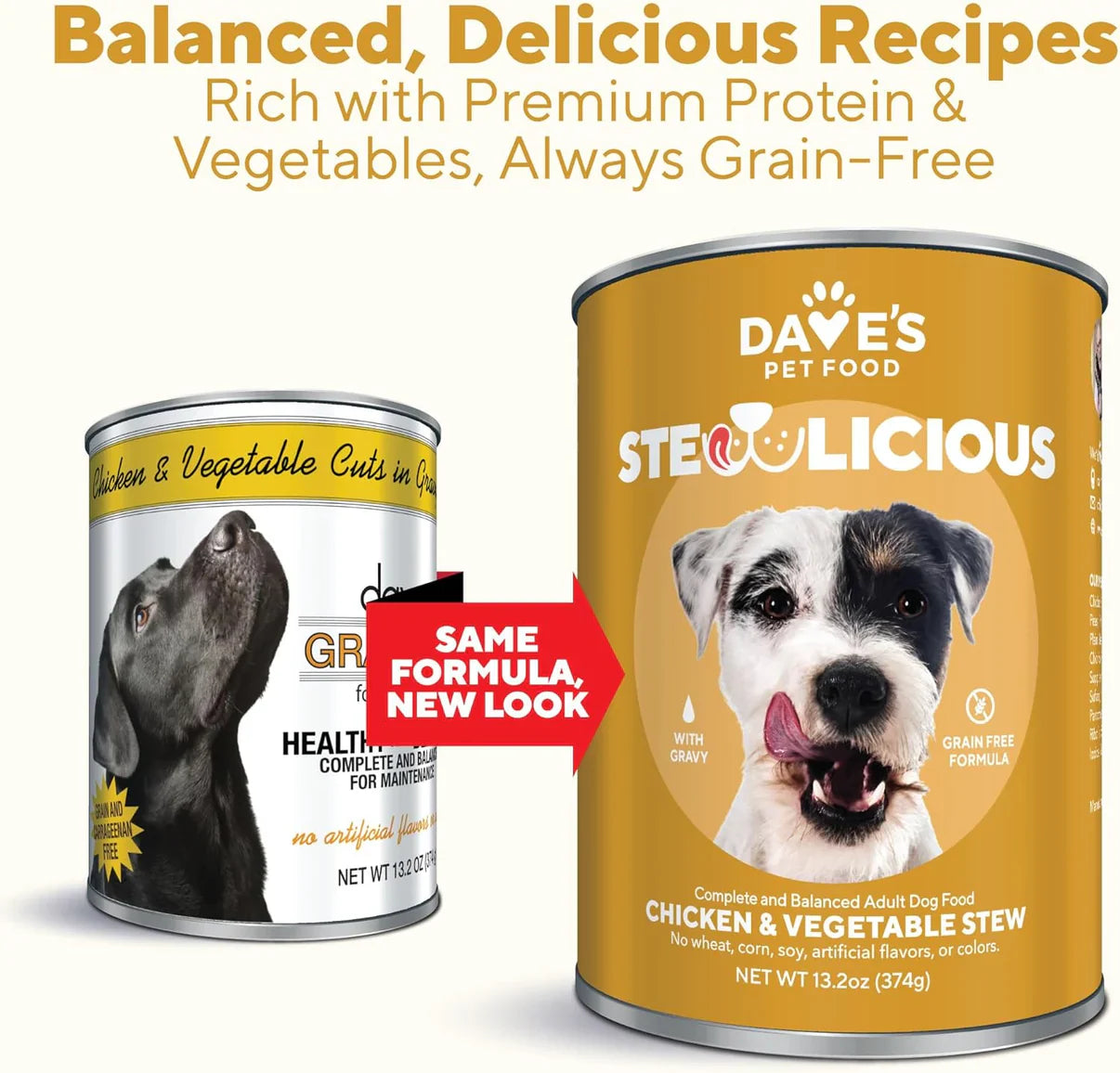 Daves Stewlicious Chicken & Vegetable Stew For Dogs (13.2oz)
