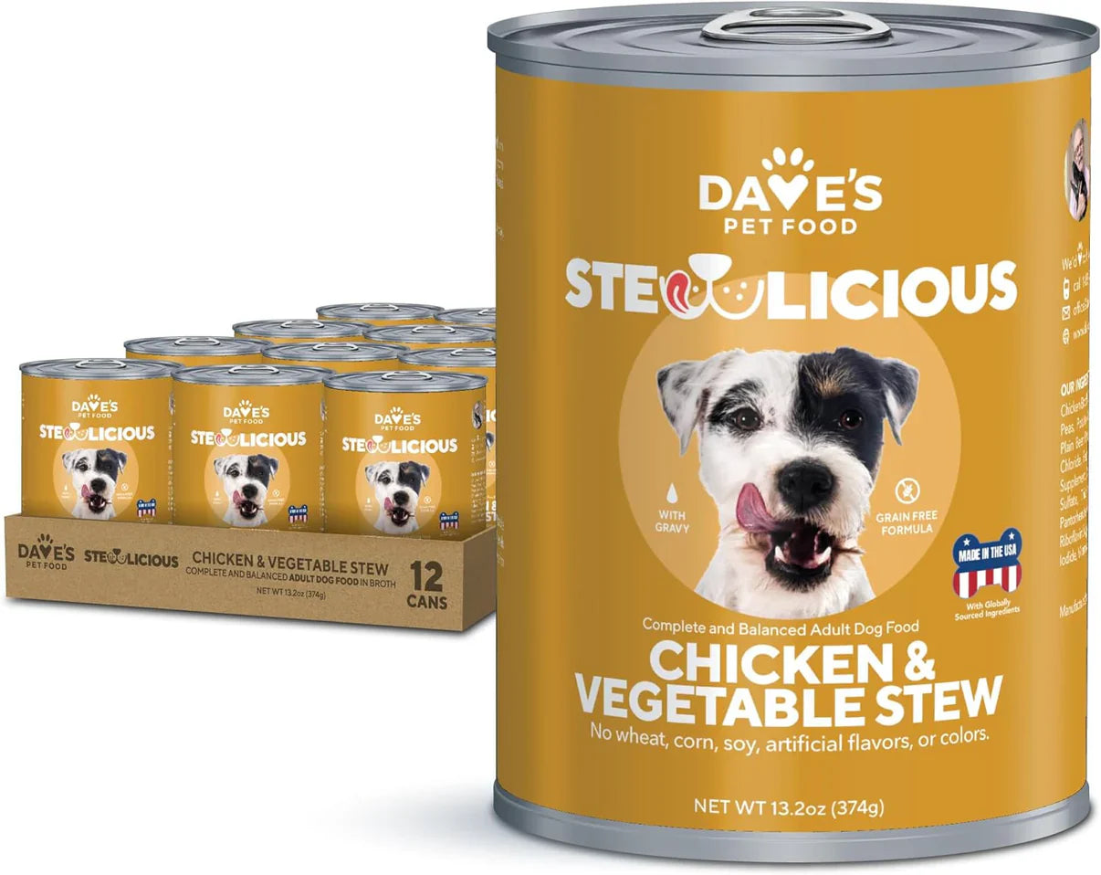 Daves Stewlicious Chicken & Vegetable Stew For Dogs (13.2oz)