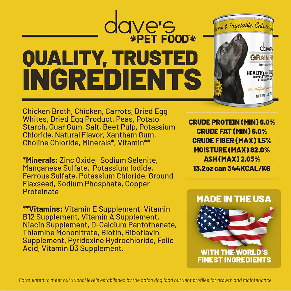 Daves Stewlicious Chicken & Vegetable Stew For Dogs (13.2oz)