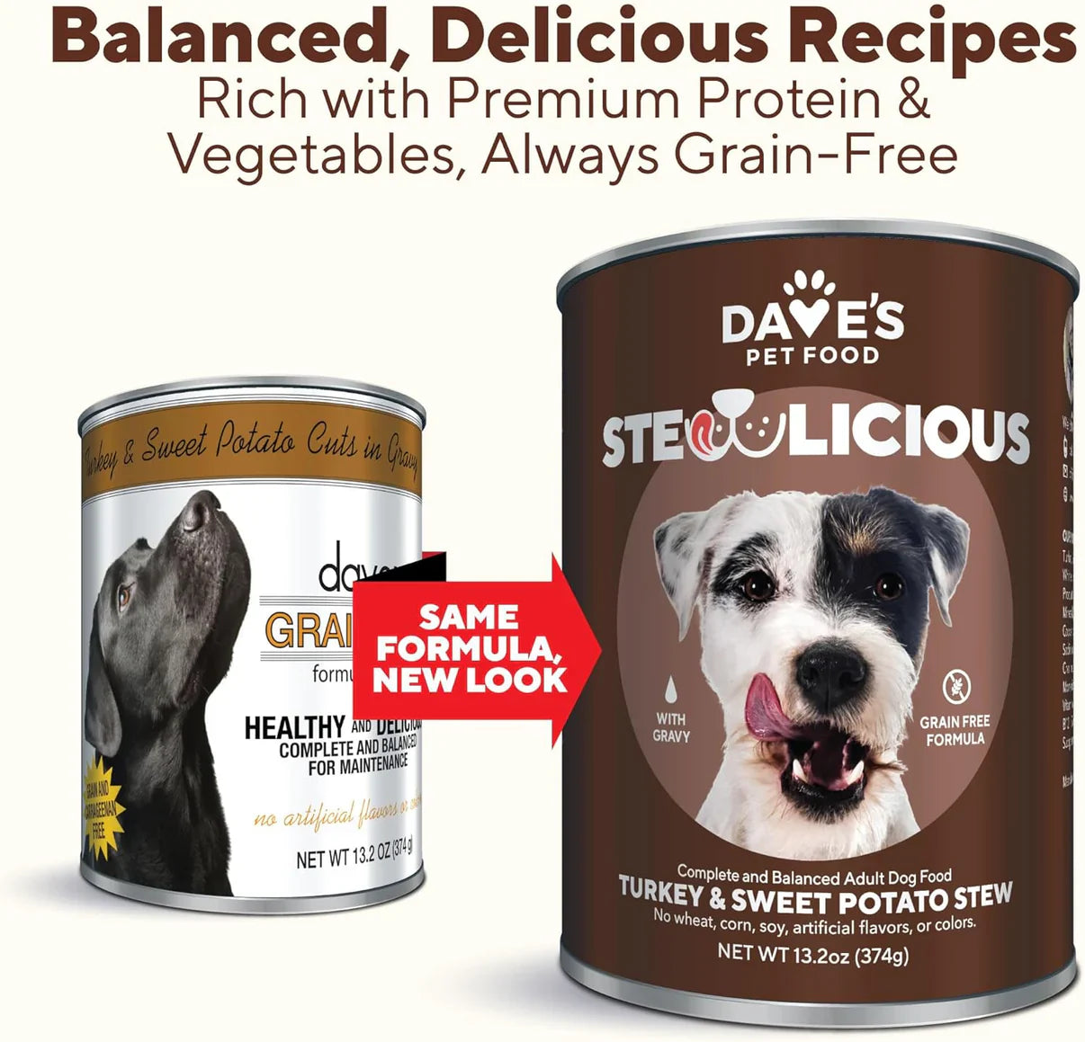 Daves Stewlicious Turkey & Sweet Potato Cuts in Gravy For Dogs (13.2oz)