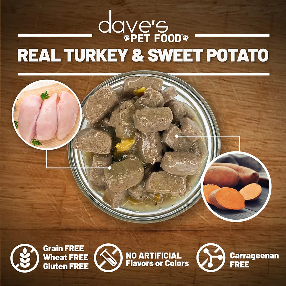 Daves Stewlicious Turkey & Sweet Potato Cuts in Gravy For Dogs (13.2oz)
