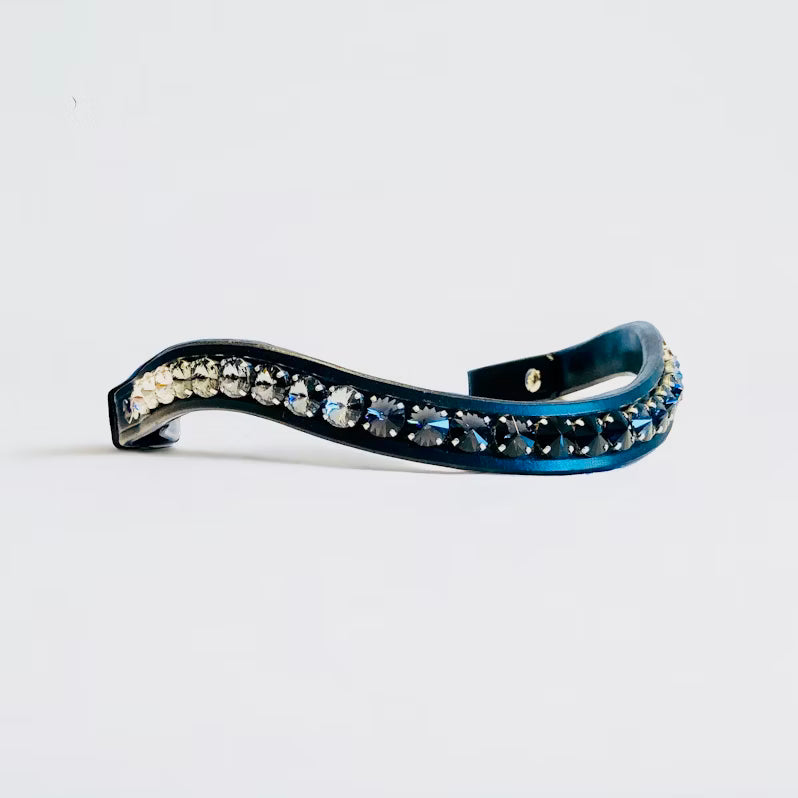 Delight Browband #2 - Jet, Graphite, Silver Night, Black Diamond & Crystal