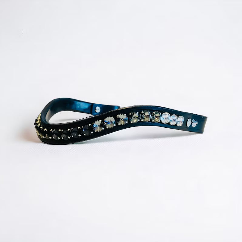Delight Browband #2 - Jet, Graphite, Silver Night, Black Diamond & Crystal