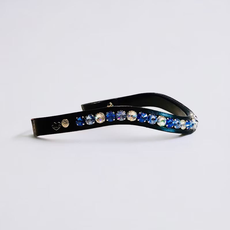Delight Browband #4 - Sapphire, Light Sapphire & Crystal