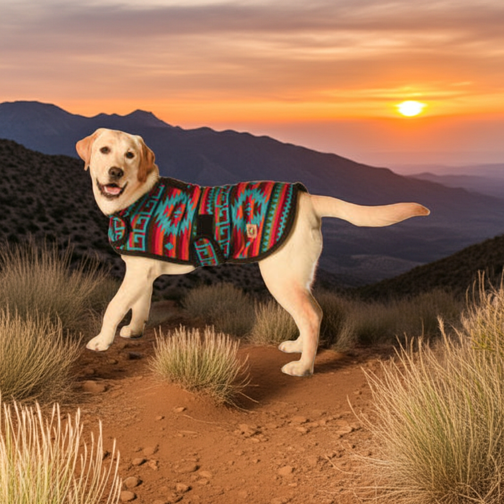 Chilly Dog Desert Rose Wool Blanket Dog Coat