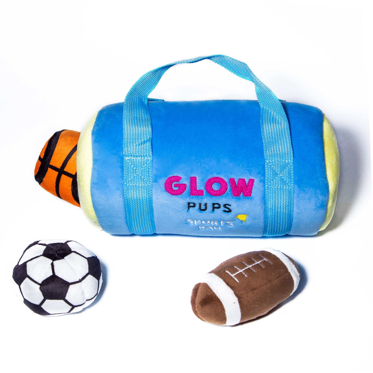 Glow Pups: Sports Bag Hide and Seek Plush Dog Toy Set