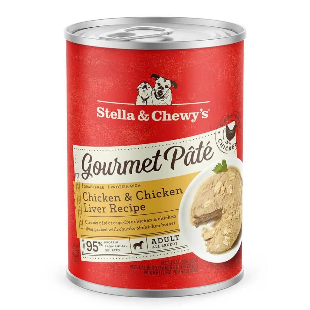 Stella & Chewys Gourmet Pate Chicken and Chicken Liver Dog Food (12.5oz)