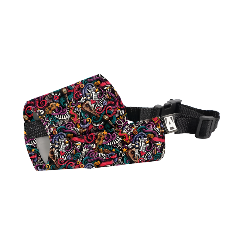 Extra Small Music Patterned Muzzle for Dogs by Artero
