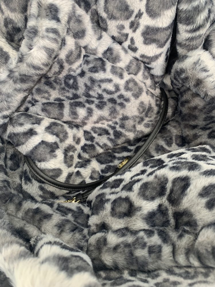 Soft Bed Bag - Black with Grey Leopard
