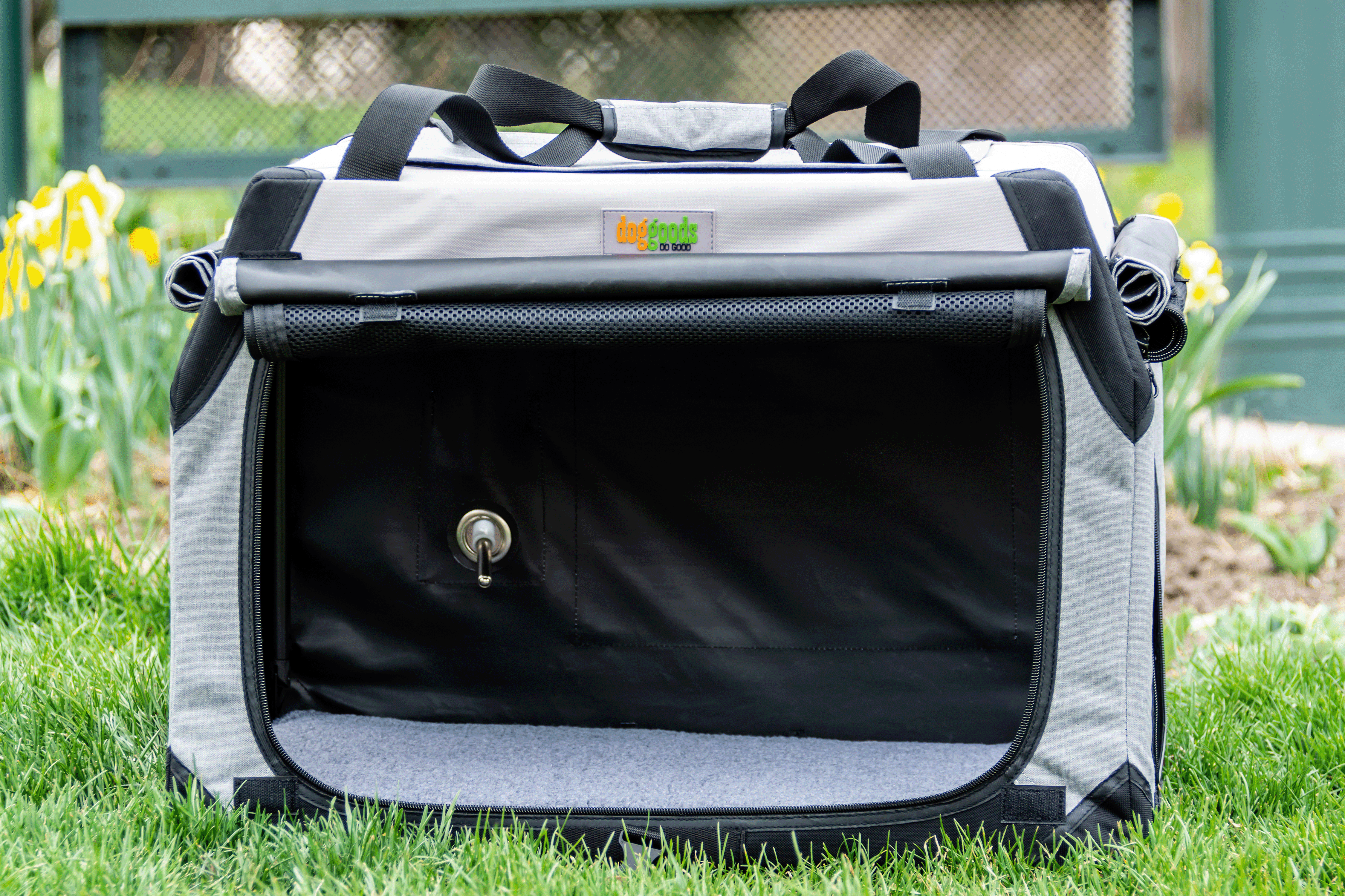 Water Bottle Dispenser For The Foldable Travel Dog Crate By DogGoods ™