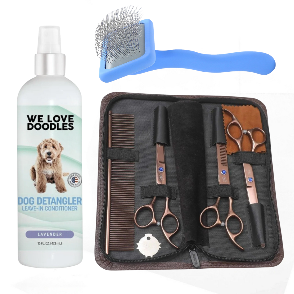 At Home Grooming Pack - Brush, Scissors and Detangler
