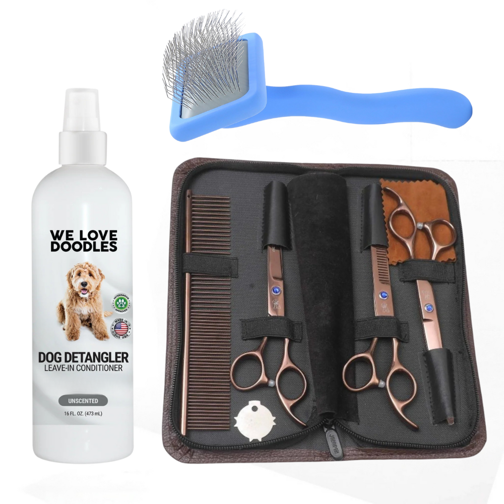 At Home Grooming Pack Hypoallergenic (Brush, Scissors, Detangler)