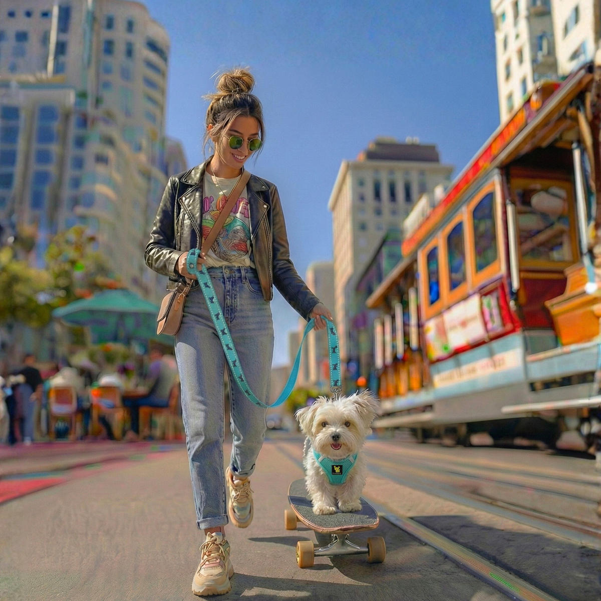 EcoBark – Mint Turquoise Comfort Grip Padded Dog Leash