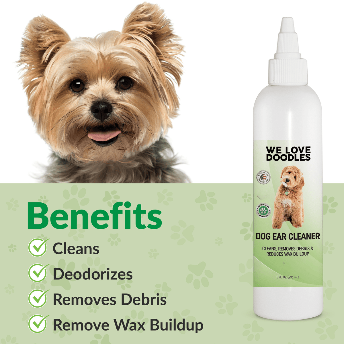 Dog Ear Wash & Swabs Cleaning Kit
