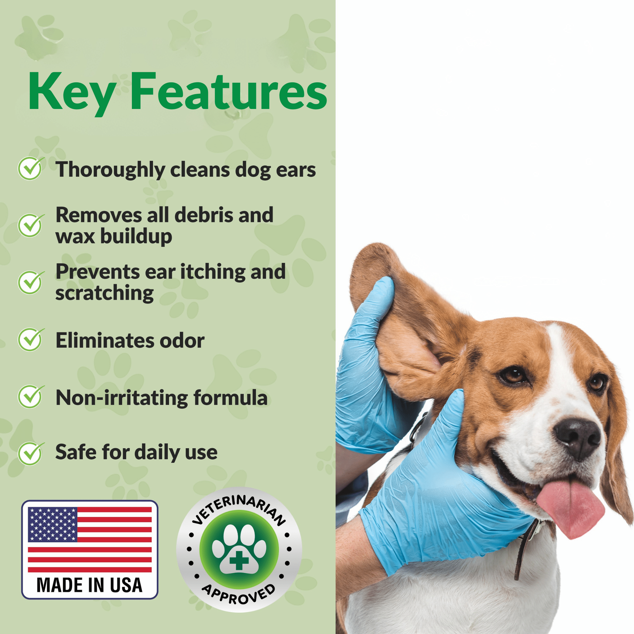 Dog Ear Wash & Swabs Cleaning Kit