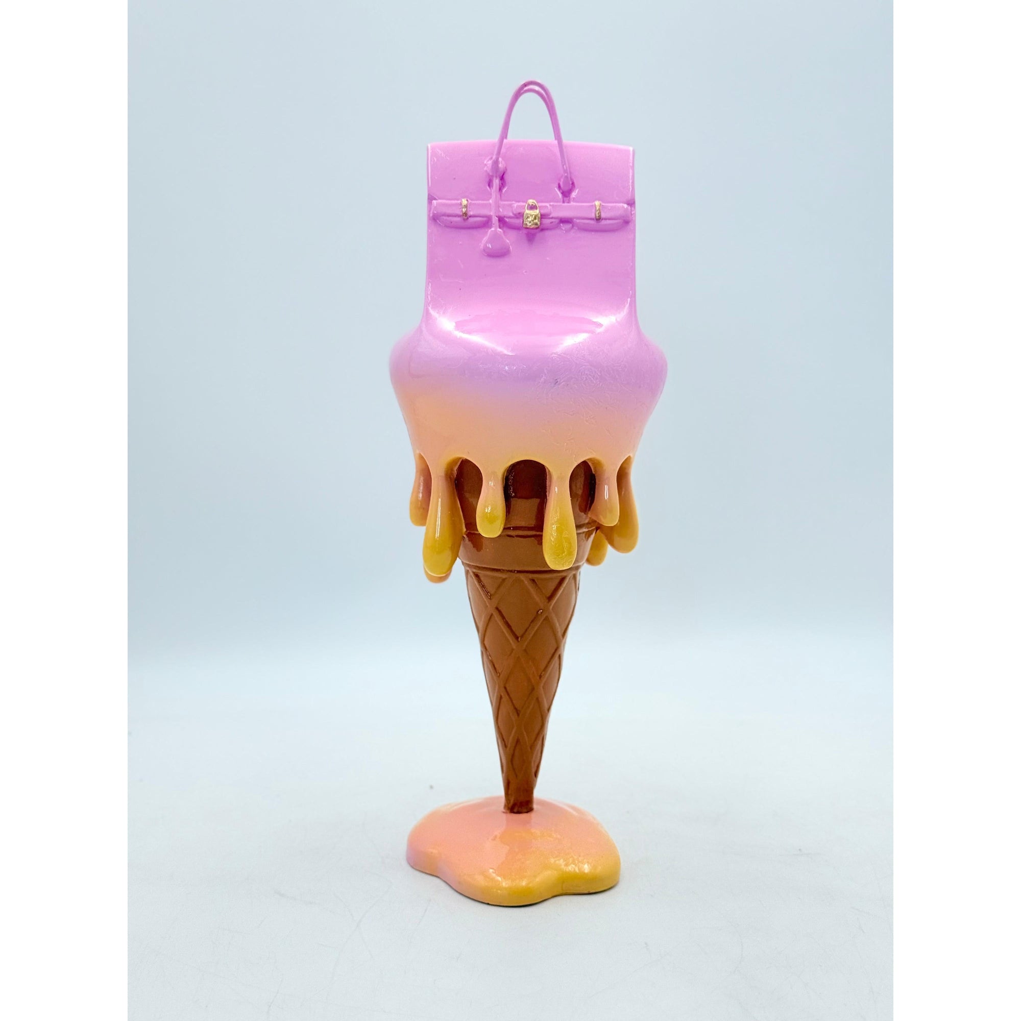 And Iconic Melty Bag Sculpture Pink and Yellow Style