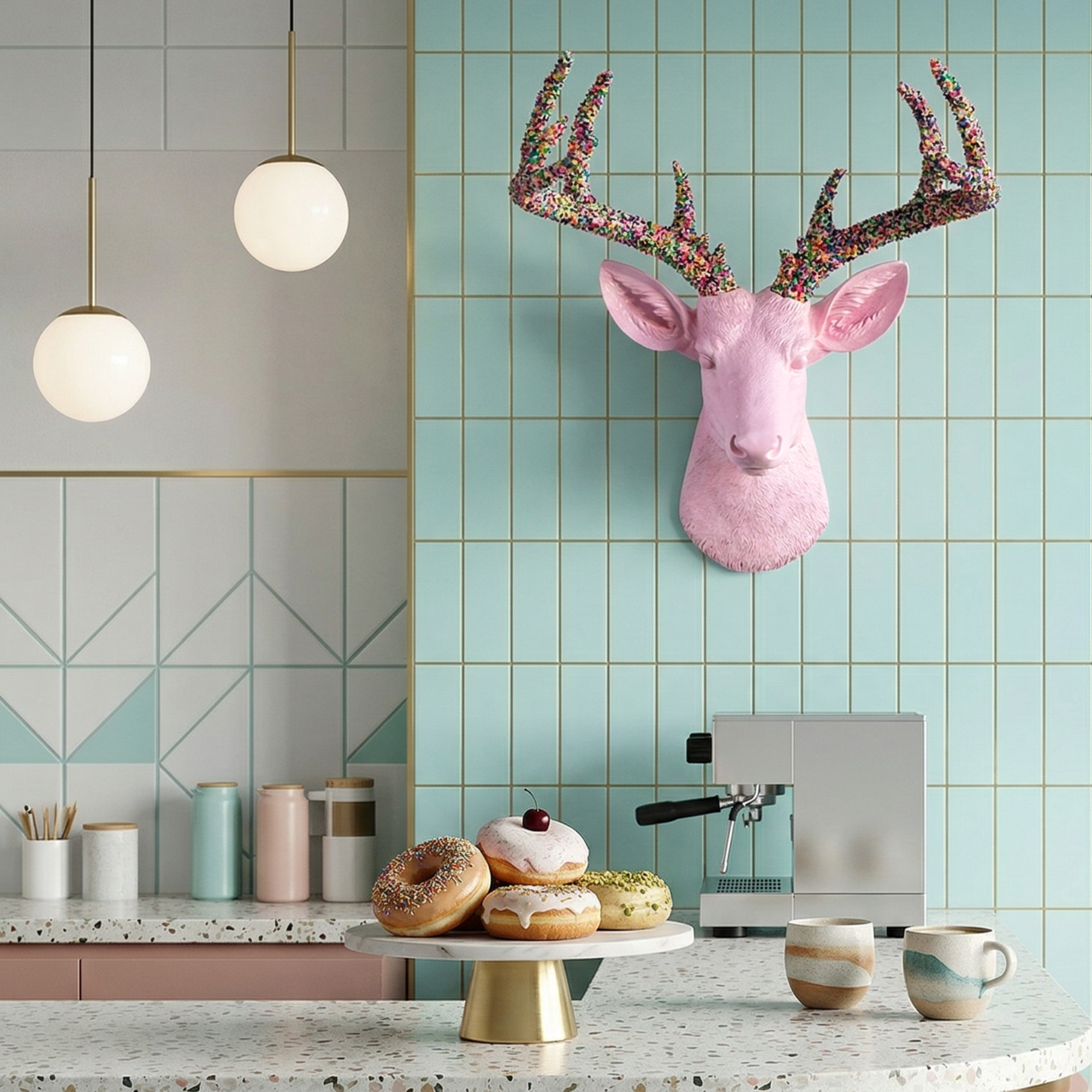 Faux Deer Sculpture