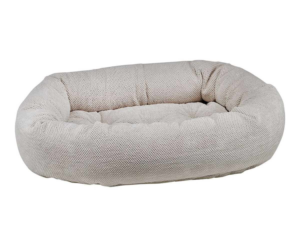 Bowsers Soft Textures Calming Donut Dog Bed - Premium Plush Round Bed