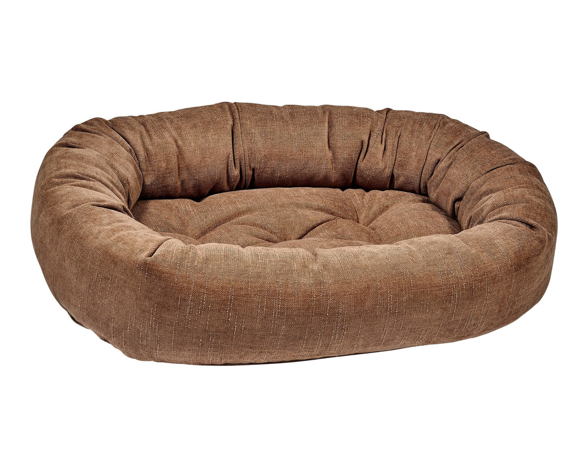 Bowsers Vintage Washed Calming Dog Bed Calming Donut Dog Bed - Plush Nesting Comfort for Secure Sleep