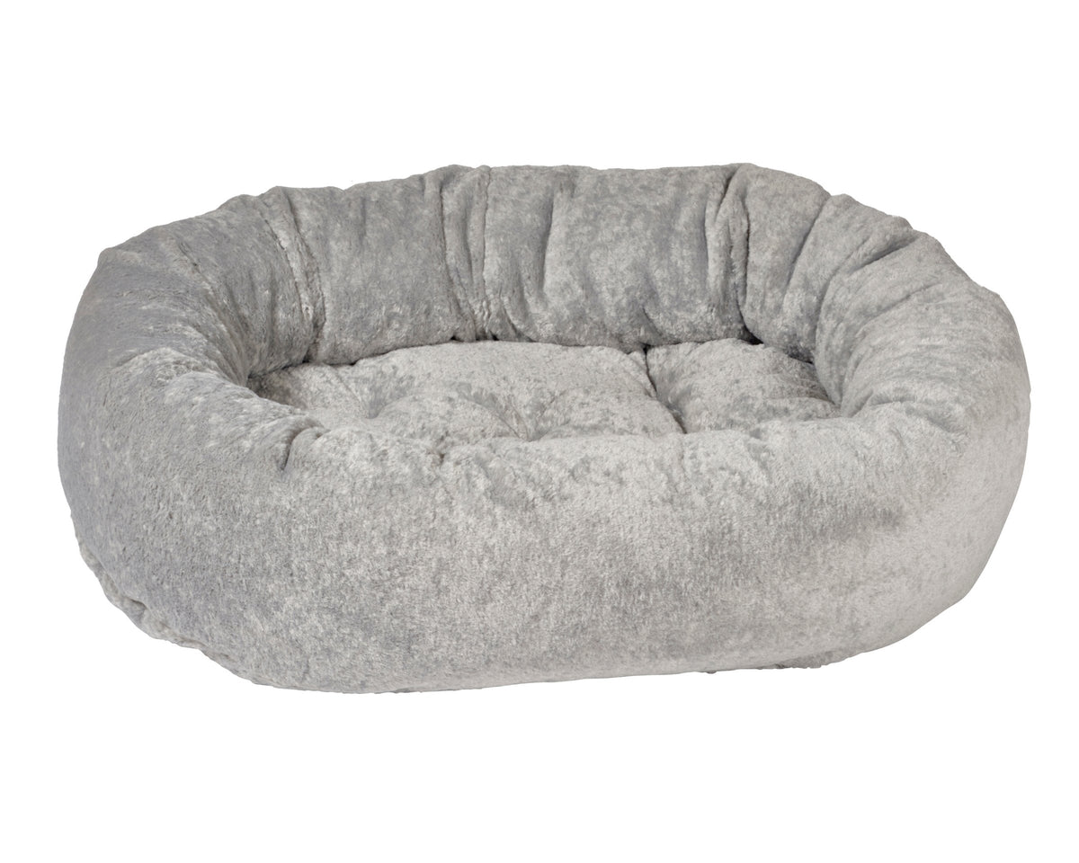 Bowsers Soft Textures Calming Donut Dog Bed - Premium Plush Round Bed