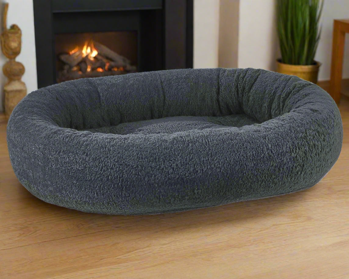 Donut Bed Grey Sheepskin