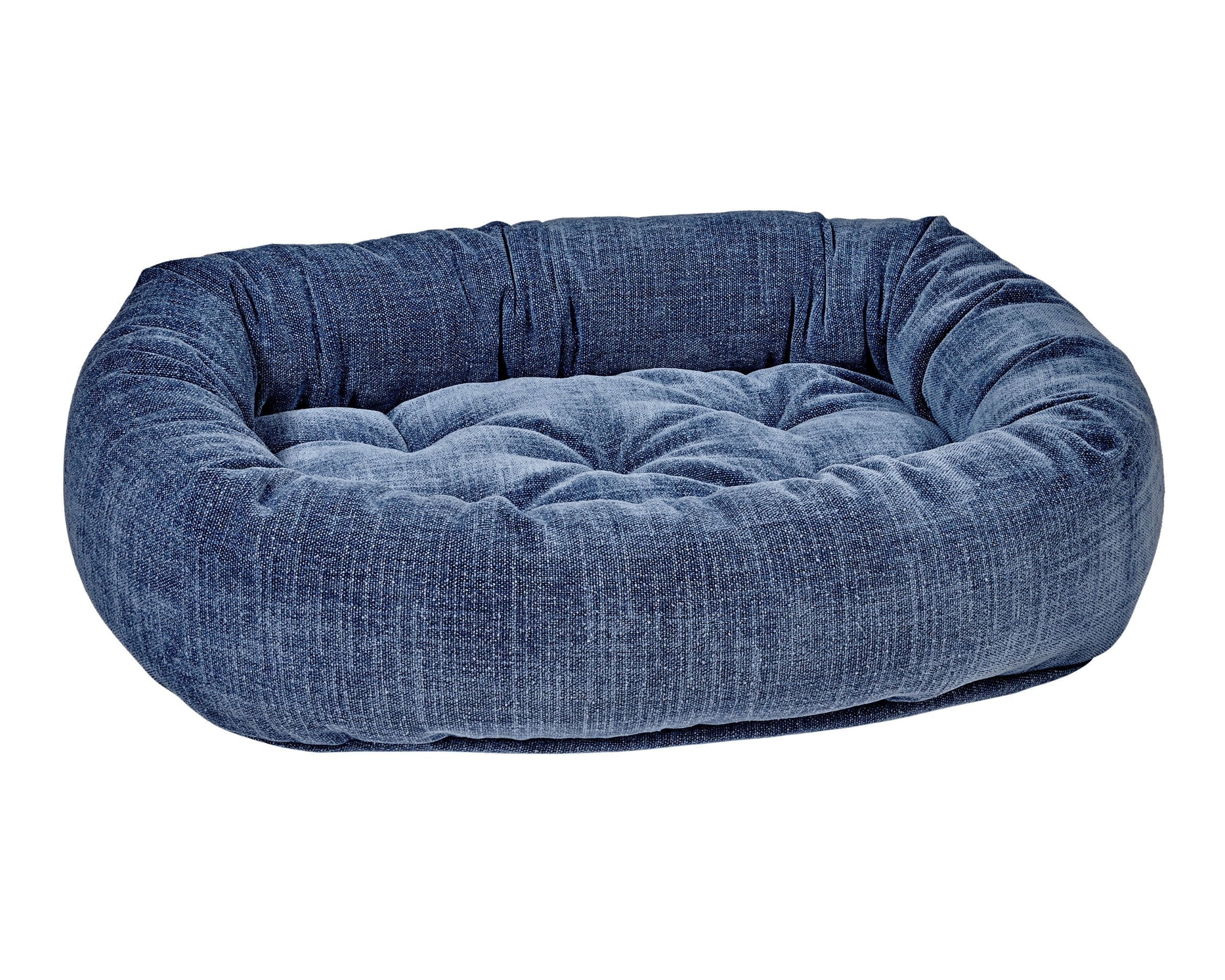 Bowsers Vintage Washed Calming Dog Bed Calming Donut Dog Bed – Plush Nesting Comfort for Secure Sleep
