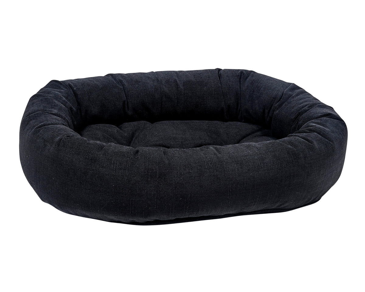 Bowsers Vintage Washed Calming Dog Bed Calming Donut Dog Bed - Plush Nesting Comfort for Secure Sleep