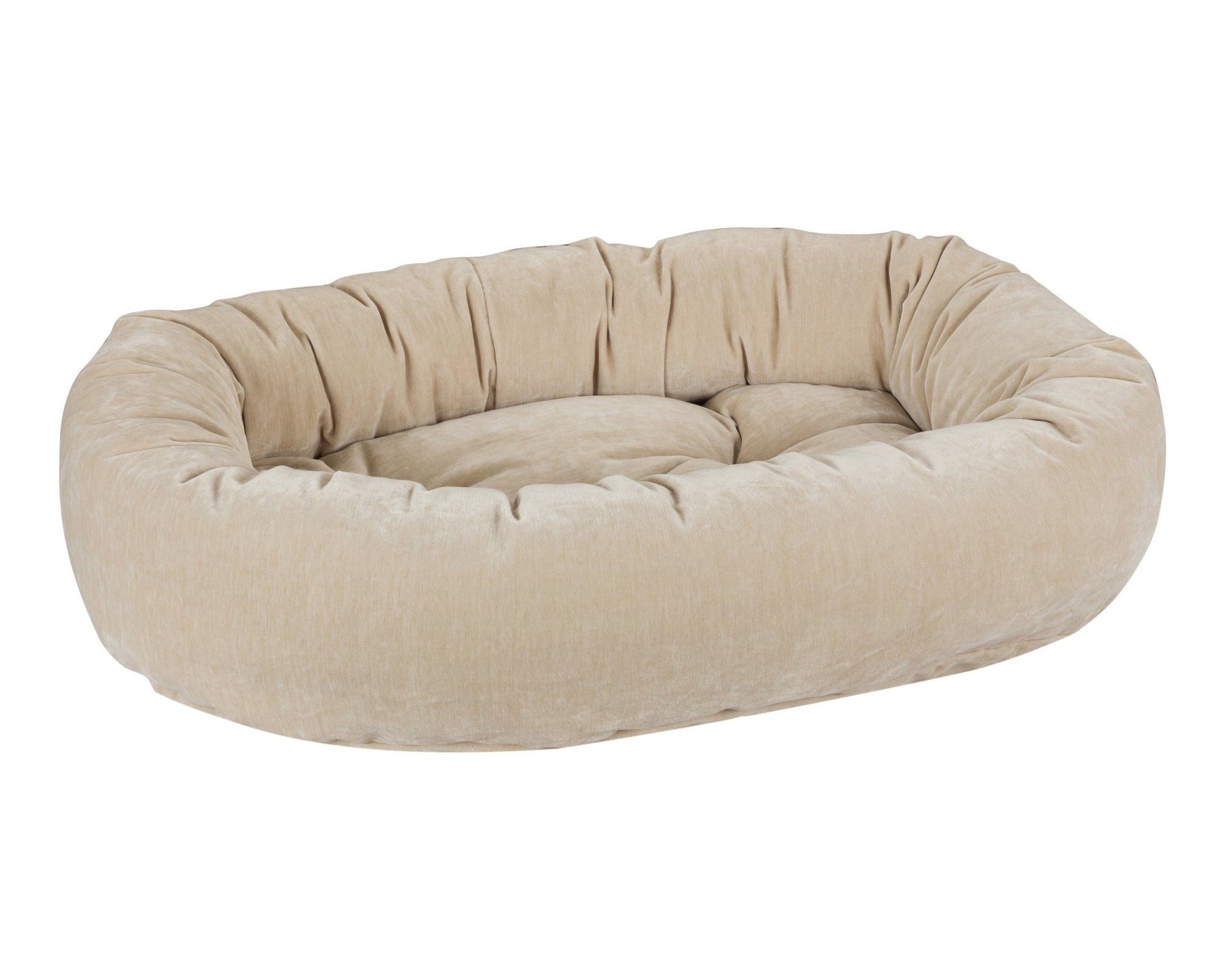Bowsers Vintage Washed Calming Dog Bed Calming Donut Dog Bed - Plush Nesting Comfort for Secure Sleep