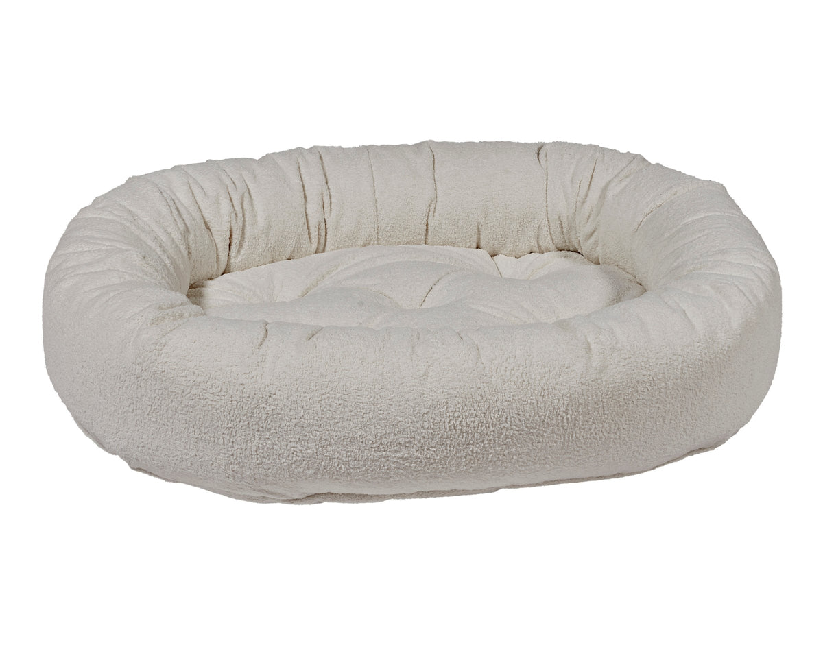 Bowsers Soft Textures Calming Donut Dog Bed - Premium Plush Round Bed