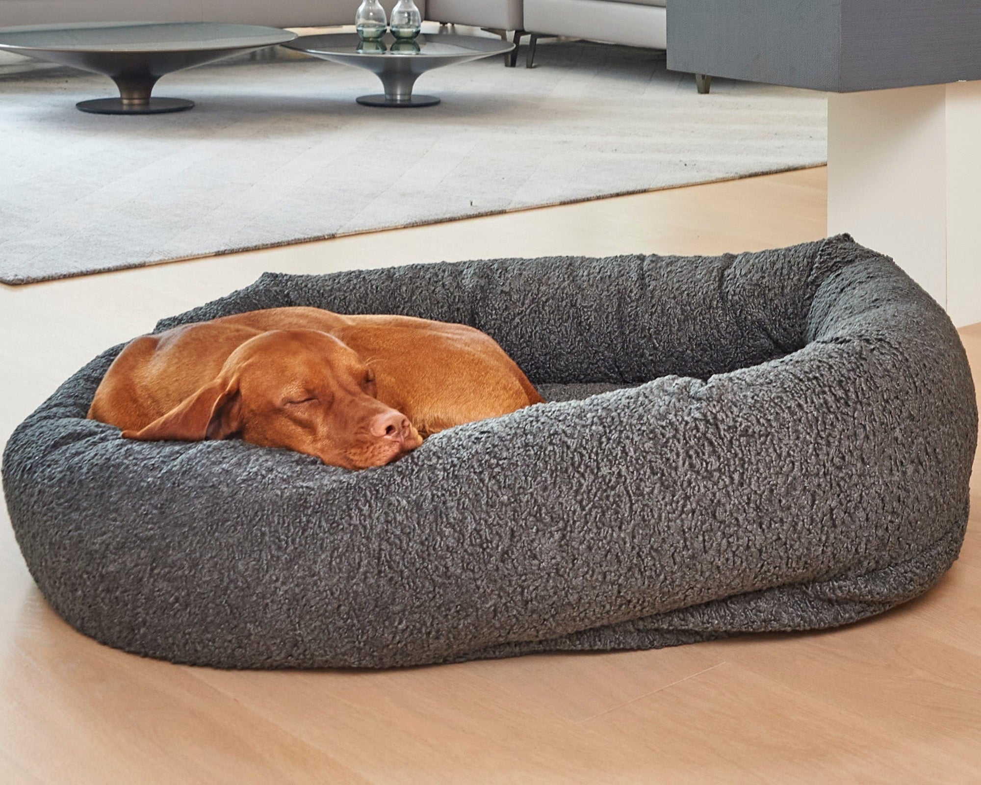 Bowsers Signature Solids Calming Dog Bed Calming Donut Dog Bed - Plush Nesting Comfort for Secure Sleep