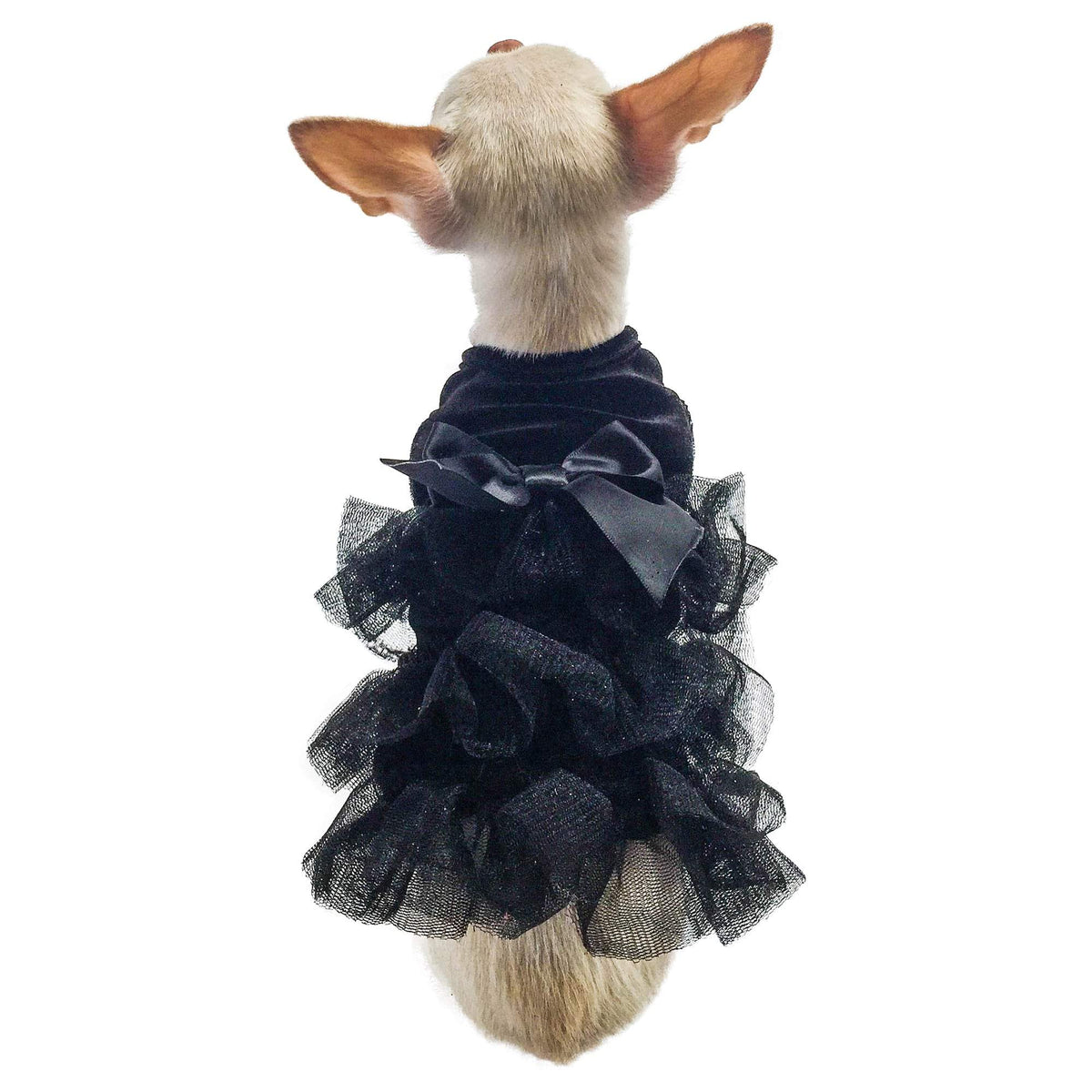 Red Carpet Ruffle Dress, Black
