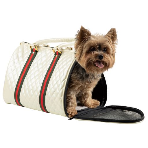 Duffel - Ivory Quilted with Stripe