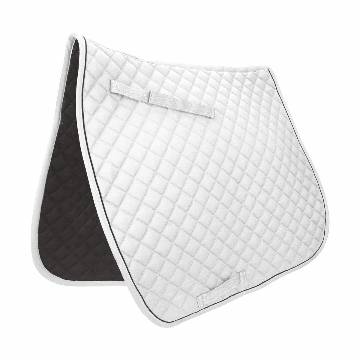 Gatsby Deluxe Dressage Saddle Pad with CoolMax - White/Black