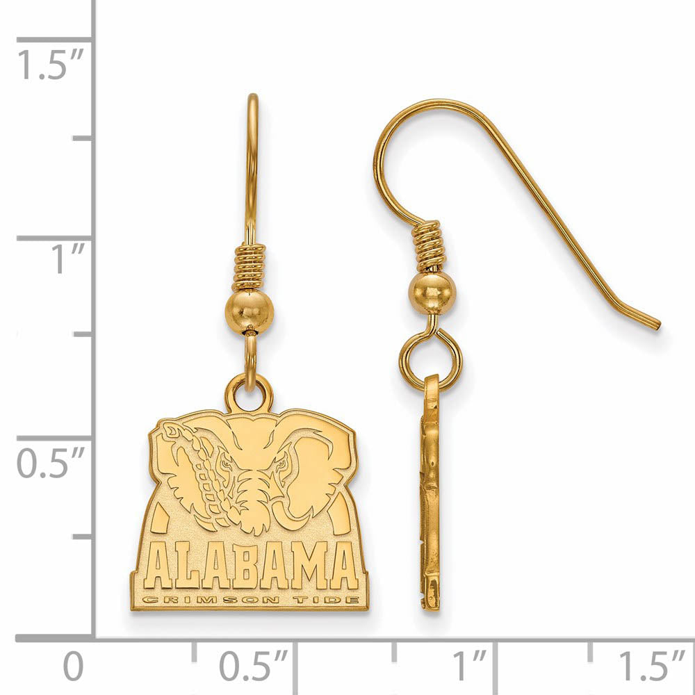 14k Gold Plated Silver University of Alabama Dangle Earrings