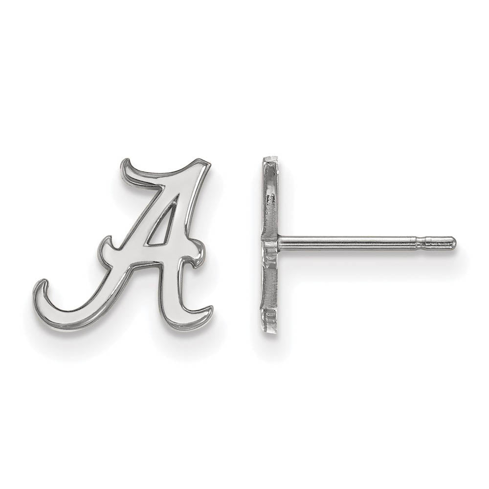 10k White Gold University of Alabama XS (Tiny) A Post Earrings