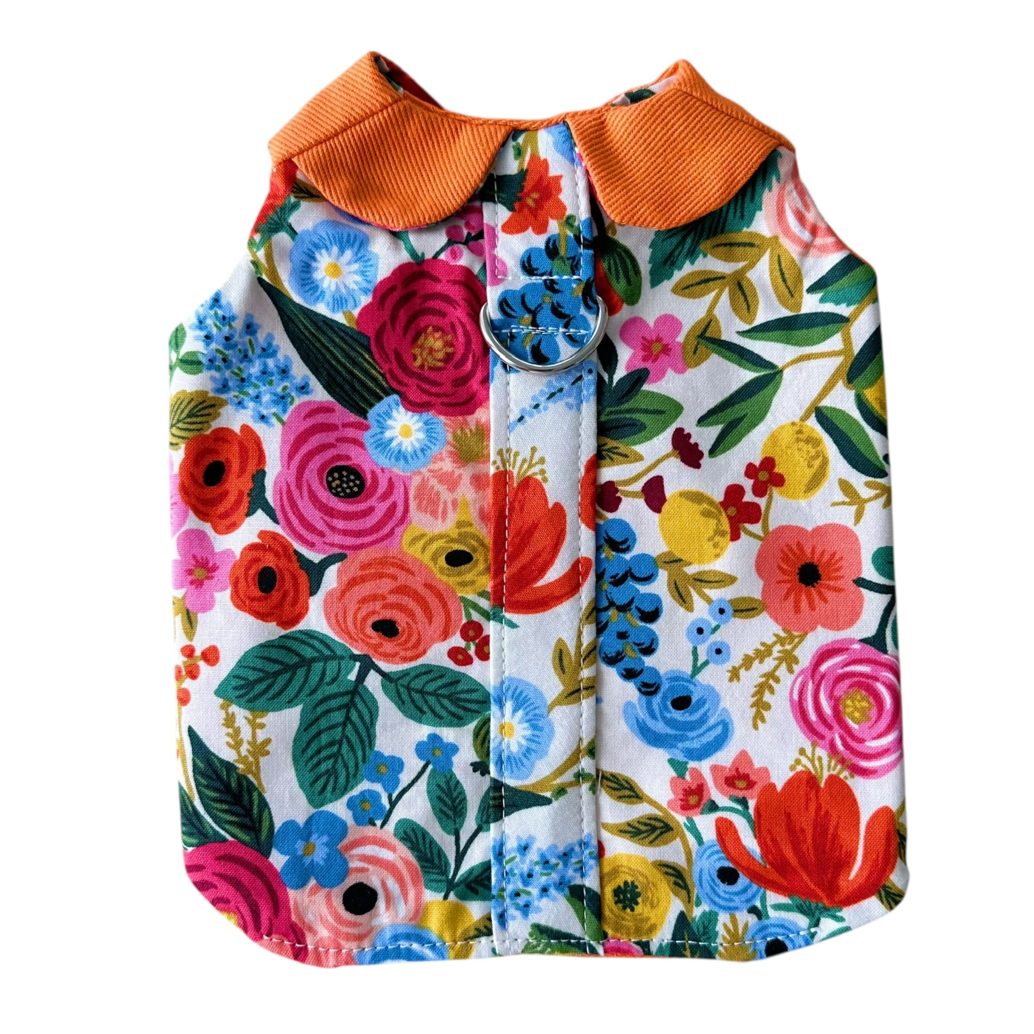 Heads or Tails Pup Floral Burst Peony Fuchsia Dog Harness