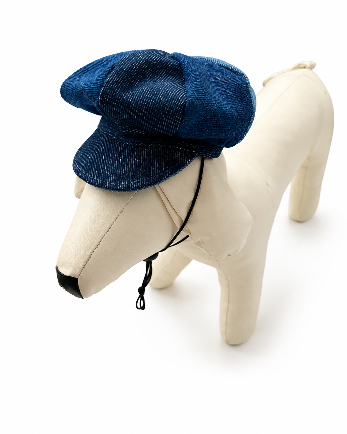 Heads or Tails Pup Denim Newsboy Hat