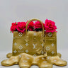 Golden Icon Bag Vase – Customizable Louis-Inspired Luxury Decor