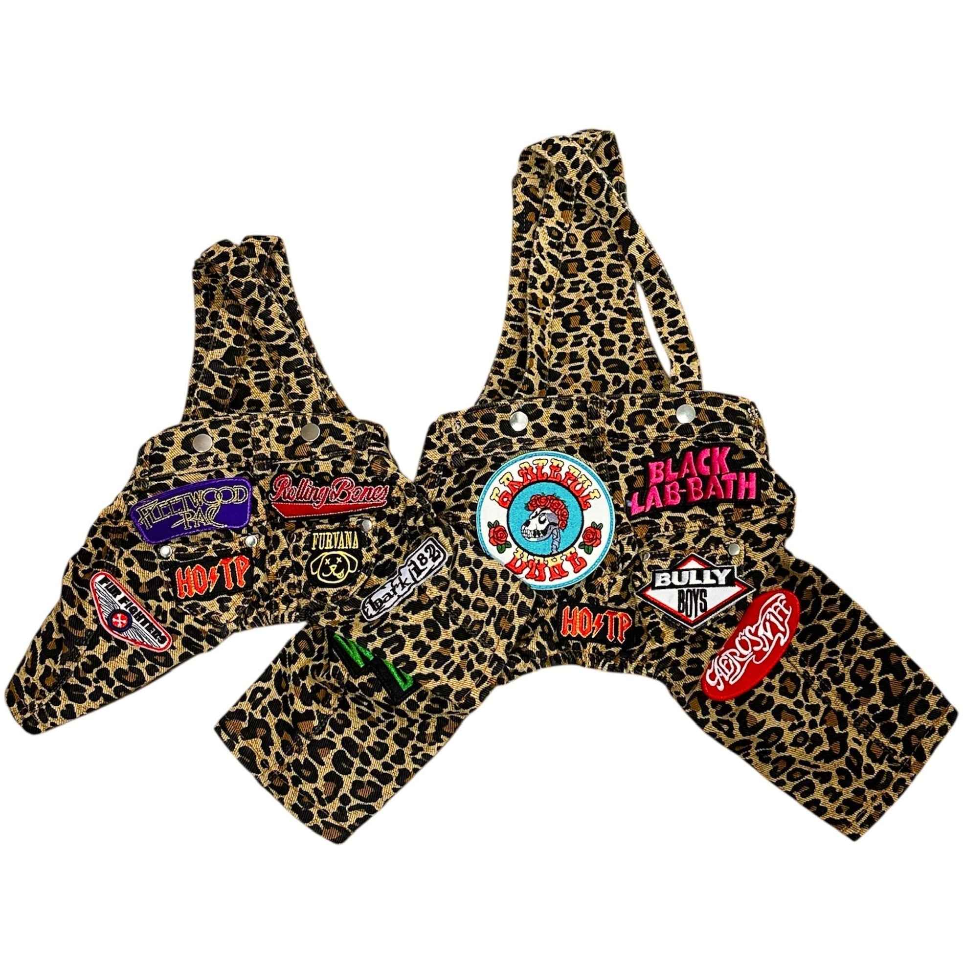 Heads or Tails Pup Ruff & Roll Animal Print Dog Overalls