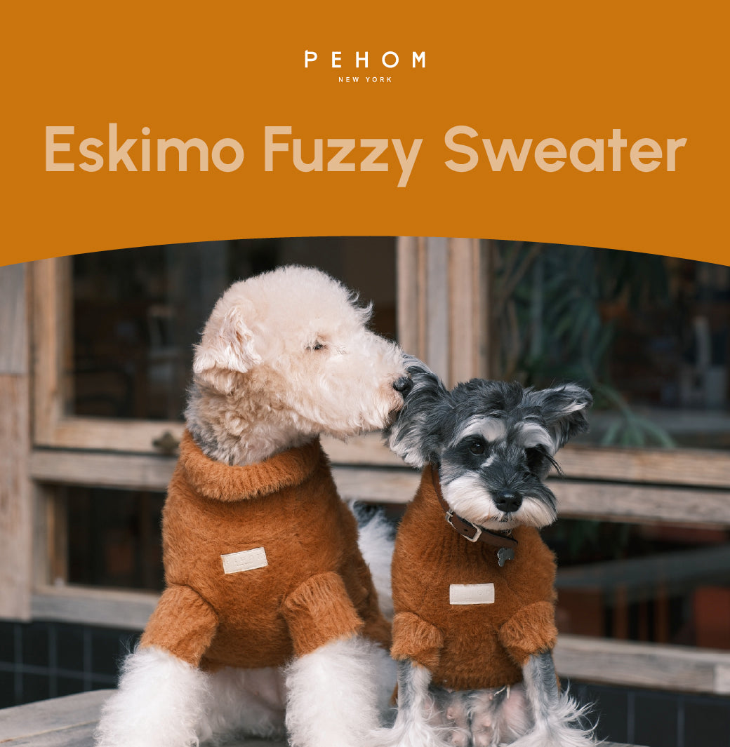 Eskimo Fuzzy Sweater-Orange
