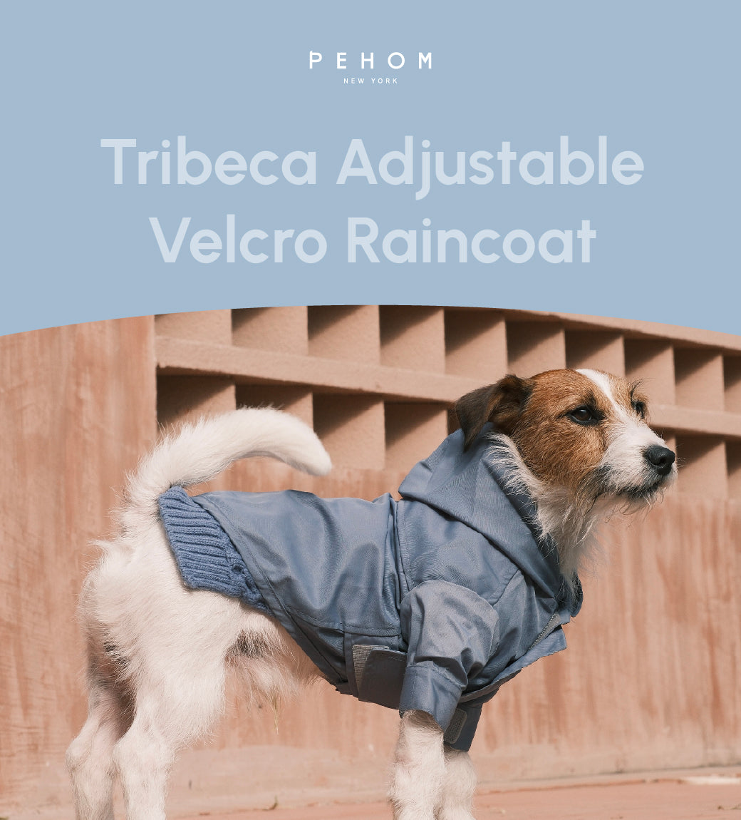 Tribeca Adjustable Velcro Raincoat-Light Blue
