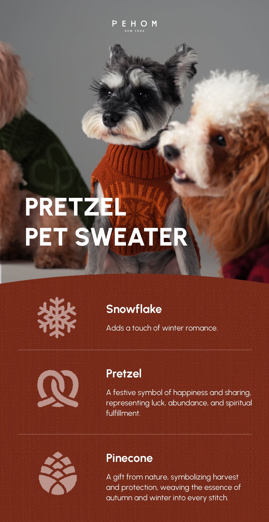 Pretzel Pet Sweater-Toffee Orange