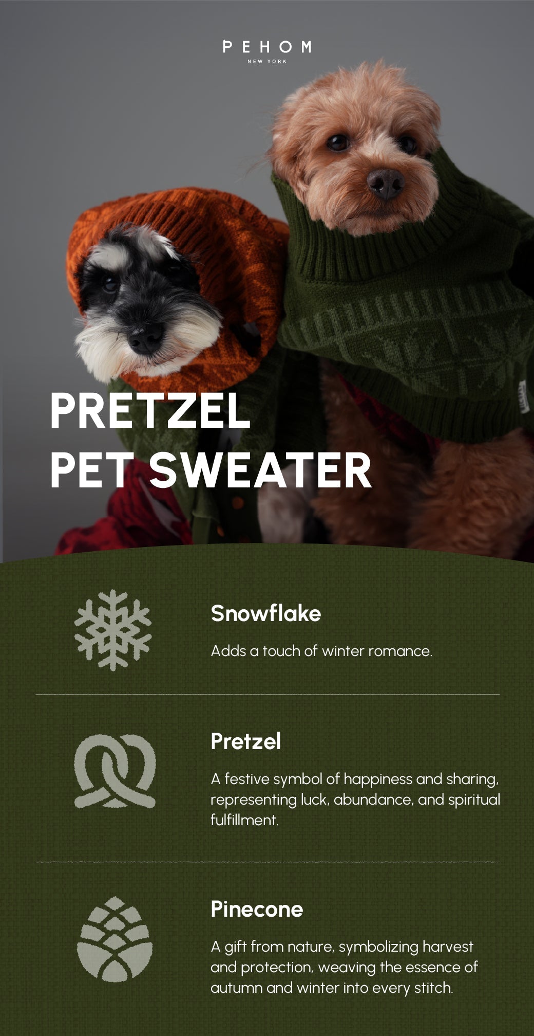 Pretzel Pet Sweater-Olive Green