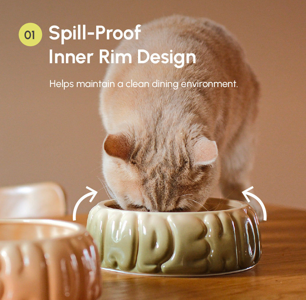 Puff Pet Bowl-Gradient Olive