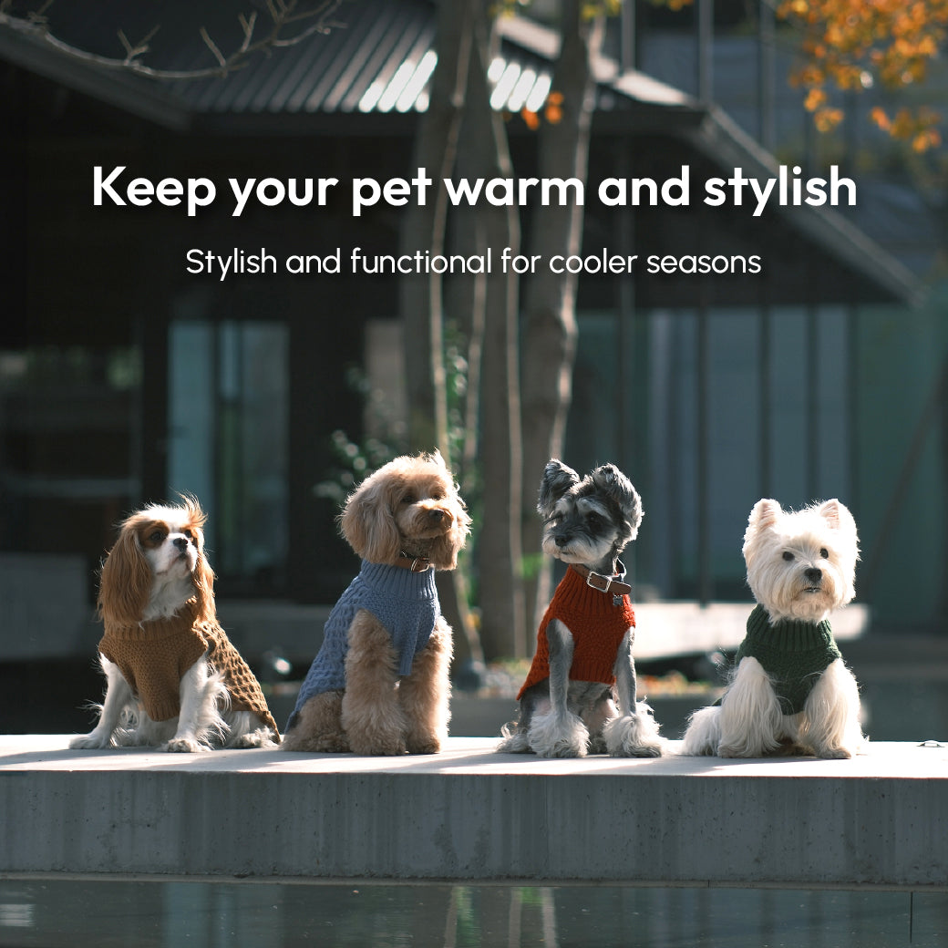 Pet Sweater Vest-Ice Blue
