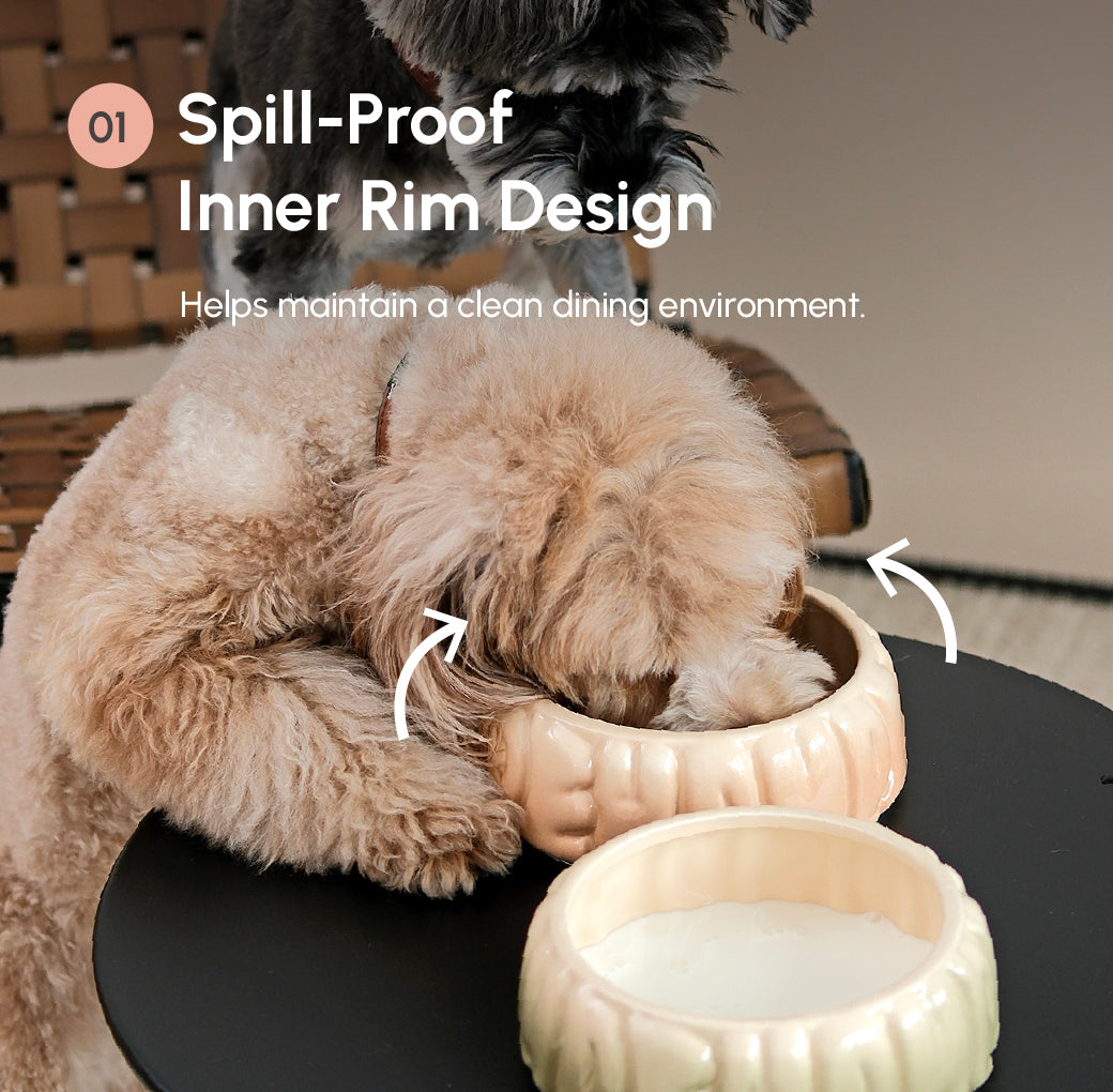 Puff Pet Bowl-Gradient Caramel