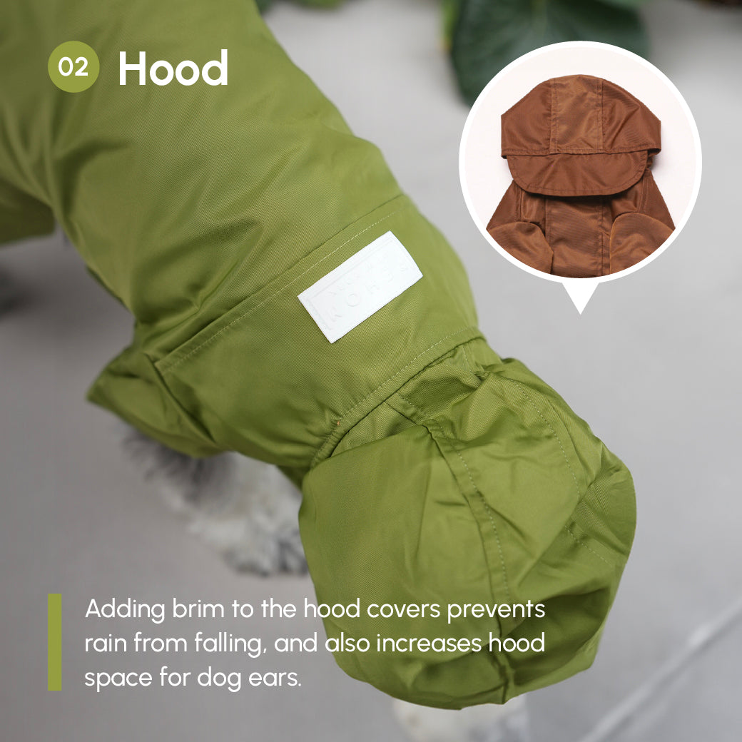 Tribeca Adjustable Velcro Raincoat-Olive